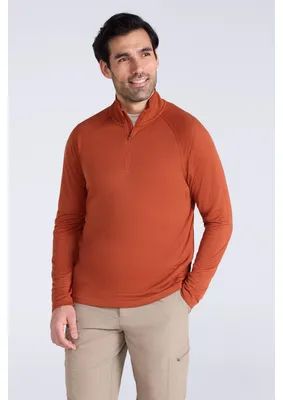 Produktbild von Mountain Warehouse - Sweatshirt mit halbem Reißverschluss für Herren MW4203 (XL) (Rostfarben)