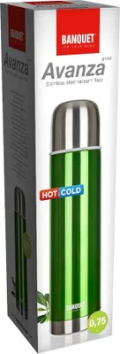 Produktbild von BANKETT Thermosflasche rostfreier Stahl AVANZA Green 0,75 l