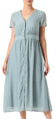 Productafbeelding van Vila VIMICHELLE Zomerjurk met V-hals en midi-lengte / KA