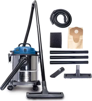 Produktbild von Scheppach Nass- und Trockensauger NTS20 inkl. umfangreichem Zubehörpaket - 1200 W | 20 L Edelstahlbehälter | Ausblasfunktion