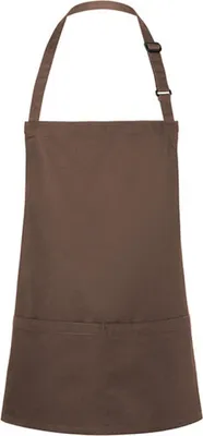 Produktbild von Karlowsky BLS6 | Kurze Latzschürze Basic mit Schnalle und Tasche - Farbe: Light Brown (ca. Pantone 2322C) - Größe: 75 x 60 cm