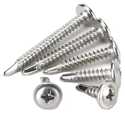 Immagine prodotto di Vite autofilettante, acciaio inossidabile, testa piatta rotonda, M4,2 SUS410, 50 pezzi, 4,2 x 16 mm