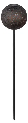 Produktbild von Dehner Solar-Stab Lemba, Gartenleuchte mit warmweißem Licht, IP44, Höhe 88 cm, Ø 18 cm, Metall / Kunststoff, schwarz