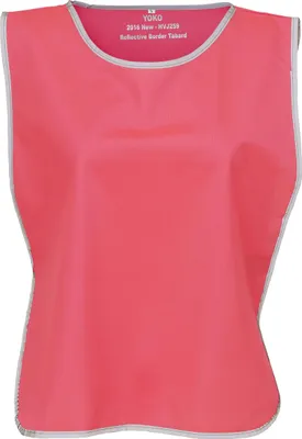 Produktbild von YOKO HVJ259 | Fluo Reflective Border Tabard - Überwurfleibchen - Farbe: Fluorescent Pink - Größe: L/XL
