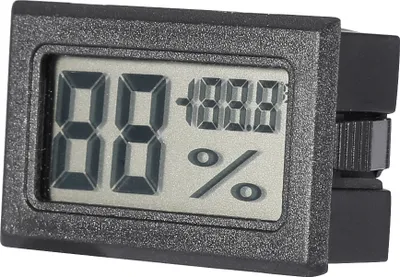 Obrázok produktu pre Digitálny LCD vlhkomer Vnútorný teplomer Monitor vlhkosti pre domácnosť, kanceláriu, skleník (čierny)