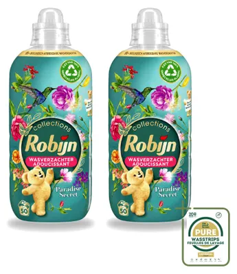 Produktbild von 2 x Robijn Collections Weichspüler Paradise Secret - 1,25 l - Vorratspackung - 2 Stücke