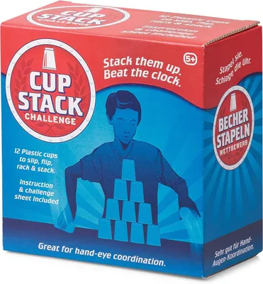 Productafbeelding van Beker stapel uitdaging Cup Stacker Challange 12 Stackbekers - Blauw of rood