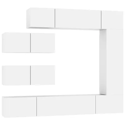 Immagine prodotto di vidaXL set di mobili TV da 7 pezzi in legno bianco