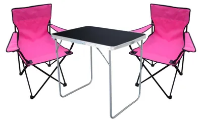 3tlg Camping Set Gartenmöbel Campingtisch + 2x Campingstuhl Klappstuhl
