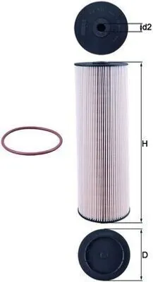 Produktbild von Kraftstofffilter MAHLE KX 514D Filtereinsatz