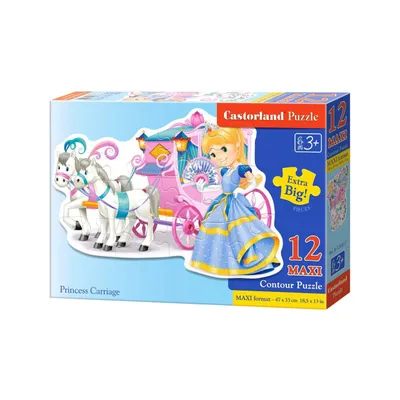 Obrázek produktu pro Puzzle 12 dílů MAXI Kočár princezny 120017