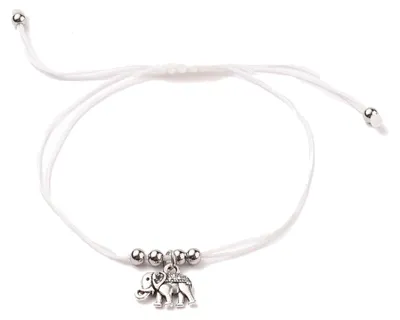 Produktbild von Elefant Kugeln Armband Miniblings Boho Armschmuck Sommer Strand Meer weiß Nylon
