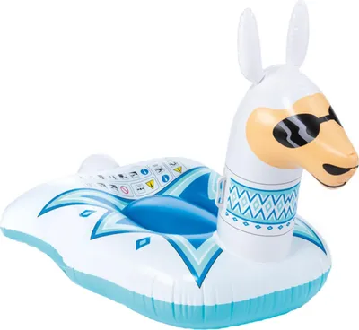 Produktbild von heimtexland Aufblasbares Wassertier mit Haltgriffen Schwimmtier Luftmatratze Strand Schwimmbad Pool Party Deko Fun Geschenk Wasserspielzeug Typ889 Lama