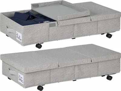 Produktbild von Unterbettboxen mit Rollen, 2er-Pack