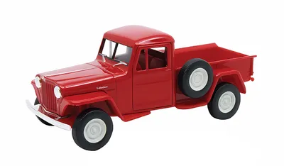 Produktbild von Jeep Willys Pick-Up 1947 Modellauto 12cm aus Metall Modell Auto Spielzeugauto Welly 56 (Rot)