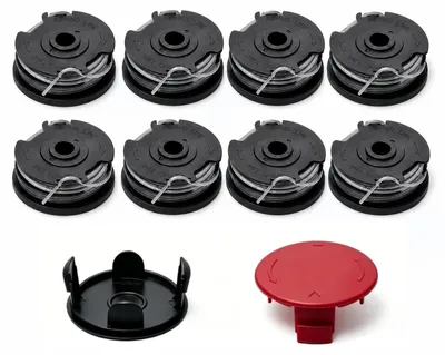 Produktbild von Drahtspule für Rasentrimmer, 6,1 m Länge Ø 1,6 mm (8 Spulen + 2 Abdeckungen)