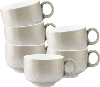 Produktbild von Seltmann Weiden Sento Home Aura cream Milchkaffeeobertasse 0,35 l mit Henkel 6er Set