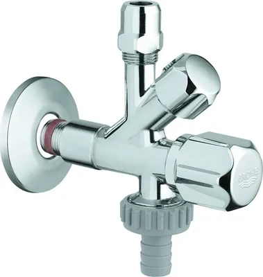 Produktbild von Grohe WAS-Kombi-Eckventil 1/2", chr, selbstdicht. Anschlussgewinde