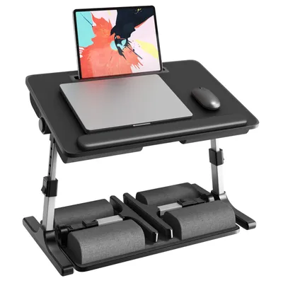 Produktbild von Laptoptisch fürs Bett, höhen- und neigungsverstellbar, klappbar, 58 x 37 cm, Schwarz