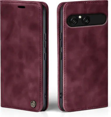Produktbild von Handy Hülle für Sony Xperia 10 VII Klapphülle Bookcase Flip Cover Handy Tasche Etui Farbe: Weinrot