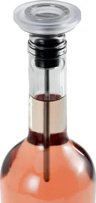 Produktbild von AdHoc Gusto Thermometer Ausgießer und Verschluss, Flaschenverschluss, Ausschenker, Flaschenausgießer, Kunststoff, Edelstahl, Glas, Silikon, Klar, H: 15 cm, FV74