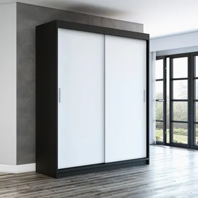 Produktbild von Schwebetürenschrank, 2-türig Schrank 180 cm mit Spiegel PAX