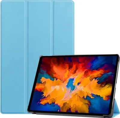 Produktbild von König Design Tablet-Hülle kompatibel mit Lenovo Tab P11 Pro TB-J706L (11.5") Kunstleder Smart Cover Case Etui Himmelblau