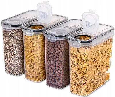Produktbild von 4er Set Große Hermetische Lebensmittelbehälter, 4 Liter