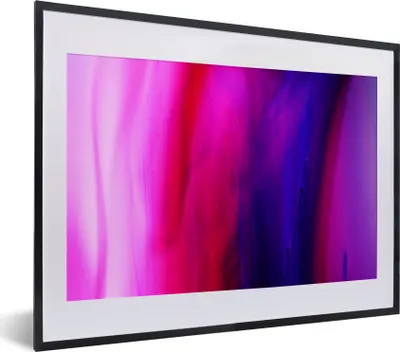 Produktbild von MuchoWow® MuchoWow® Gerahmtes Poster Färben - Rosa - Lila - Abstrakt 40x30 cm - Poster mit zchwarzem Bilderrahmen - Bilderrahmen - Poster im Rahmen
