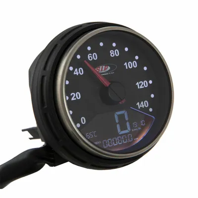 Zdjęcie produktu dla SIP 2.0 Prędkościomierz 70 mm z czarnej stali 0-12 000 obr/min analogowy/cyfrowy