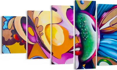 Produktbild von Bild auf Leinwand - Leinwandbild - Abstraktion modern - 100x60cm - Wand Bild - Wanddeko - Leinwanddruck - Bilder - Kunstdruck - Wanddekoration - Leinwand bilder - Wandkunst - EG100x60-3521