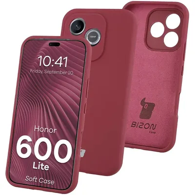 Produktbild von Silikon Handyhülle für Honor 600 Lite 5G, Bizon Soft Case, Pflaumenfarbe