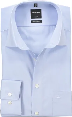 Produktbild von Olymp Hemd ml 7 Luxor Modern Fit normale Passform blau uni