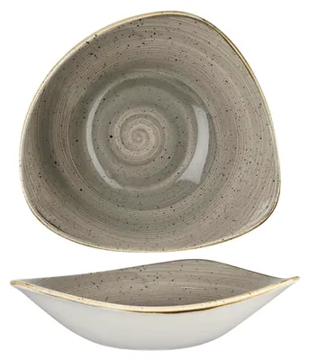 Produktbild von CHURCHILL Stonecast Peppercorn Grey Teller tief, triangle, ø: 235 mm