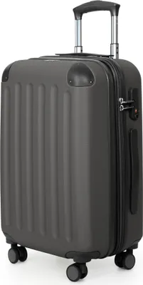 Produktbild von HAUPTSTADTKOFFER - Spree - Handgepäck mit Erweiterung, Koffer auf Rollen, Trolley Flugzeug Hartschalenkoffer Hand Luggage TSA, 55 cm, Cabin Bag max 42 Liter,Graphit