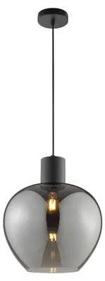 Produktbild von Brilliant Ligari Pendelleuchte 35cm schwarz/rauchglas E27 20W IP20 indoor