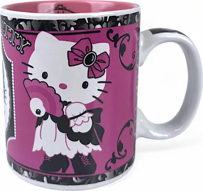 Produktbild von Hello Kitty Tasse Kindertasse Keramik Becher 325 ml im Geschenkkarton