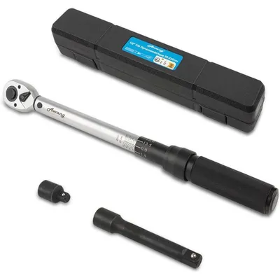 Obrázek produktu pro Sada momentových klíčů 1/2", rozsah 25-220 Nm, včetně adaptérů, prodlužovacího nástavce a kufru