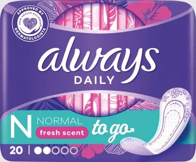 Immagine prodotto di always 8006540221549 always Slipeinlagen Daily to go Normal, 20 St.