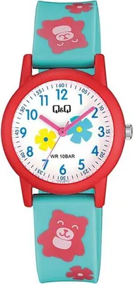 Produktbild von Q&Q Kinderuhr mit Silikonarmband, 10 Bar wasserdicht