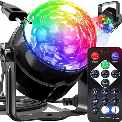 Produktbild von Disco Rgb Led Disco Ball Projektor Für Party Spotlight Laser + Fernbedienung
