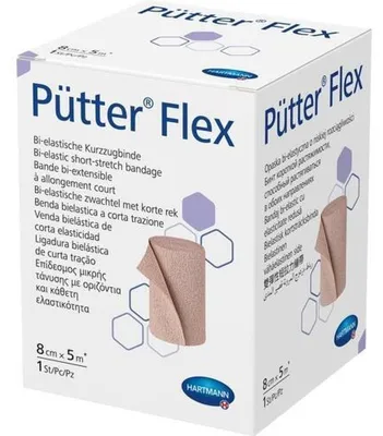 Productafbeelding van Pütter Flex verband, 8 cm x 5 m, verpakking met 1 stuk