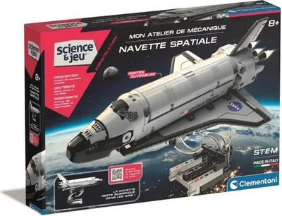 Produktbild von Clementoni Mon atelier de mécanique NASA Raumfähre, Wissenschaftliches Bauset, Tensegrität, Physikalisches Prinzip