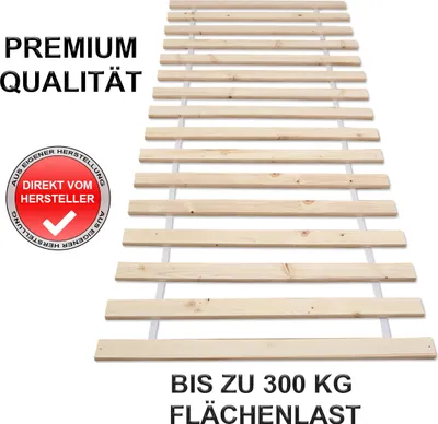Produktbild von Rolllattenrost Lattenrost Rollrost Holzlatten Bettrost Latten 120x200 cm Premium B