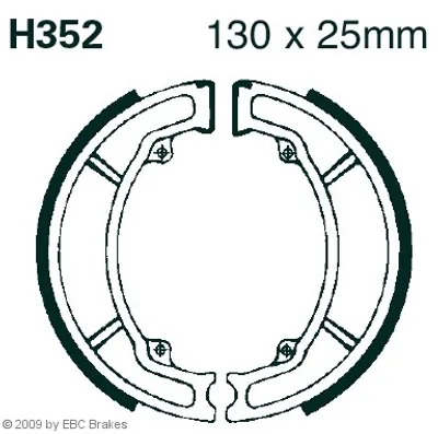 Produktbild von EBC Brakes Bremsbackensatz Trommelbremse für HONDA MOTORCYCLES CBX H352