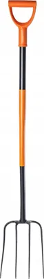 Produktbild von Gartengabel - Kompostgabel/Heugabel - Mit 4 Zinken - Metall - Ergonomischer Stiel - Länge 132 cm
