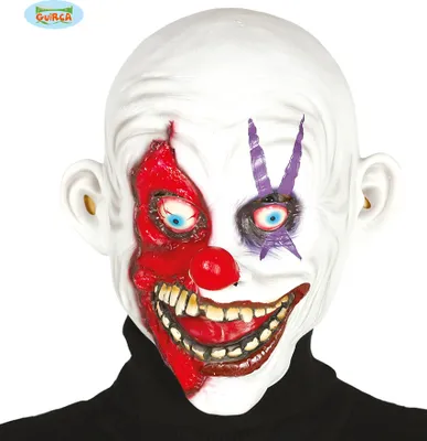 Produktbild von Horror Clown Latex Maske Glatze für Erwachsene