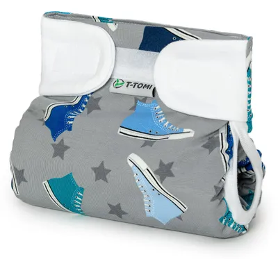 Produktbild von T-TOMI Orthopädisches Spreizhöschen für breites Wickeln – Klettverschluss – Trainers (3–6 kg)