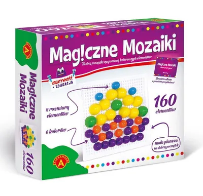 Obrázok produktu pre Magiczne Mozaiki 160 elementów - Kreatywna Zabawka Edukacyjna