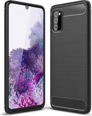 Produktbild von Samsung Galaxy A03s TPU Case Carbon Fiber Optik Brushed Schutz Hülle Schwarz
